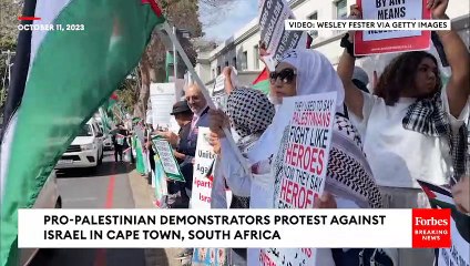 Pro-Palestinian Demonstrators Protest Israel In Cape Town, South Africa