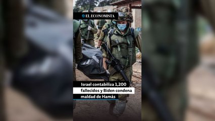 Israel contabiliza 1,200 fallecidos y Biden condena maldad de Hamás