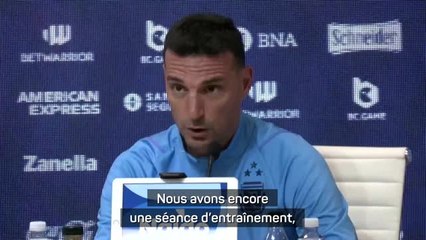 Argentine - Scaloni laisse le doute planer sur une titularisation de Messi