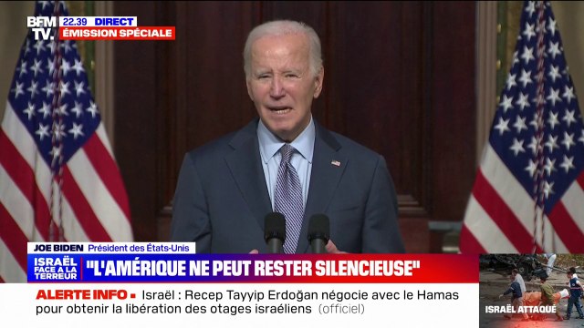 Joe Biden annonce envoyer une aide militaire supplémentaire en Israël avec des munitions, une flotte en Méditerranée et des avions de combat
