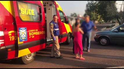 Gestante fica ferida em acidente na Rua Osvaldo Cruz no Neva