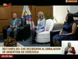 Rectores del CNE intercambiaron experiencias en materia electoral con el Embajador de Argentina