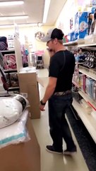 Husband Has a Unique Way of Testing Pillows