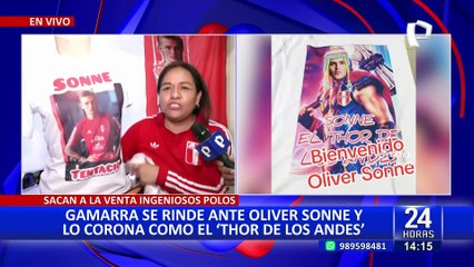 Comerciantes de Gamarra se rinden ante los pies de Oliver Sonne