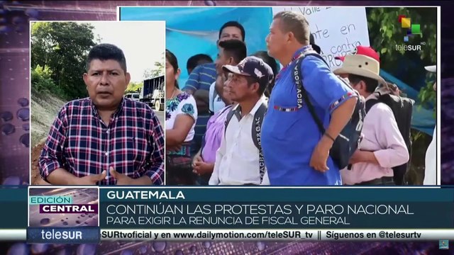 En Guatemala continúa el paro general para exigir la renuncia de la fiscal general