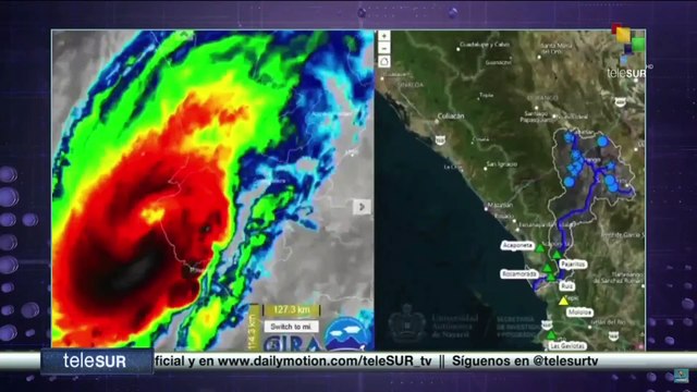 En México la Guardia Nacional presta ayuda a los damnificados tras el paso del huracán Lidia