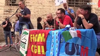 Ex Ilva: manifestazione di Fiom, Fim e Uilm davanti al Mimit
