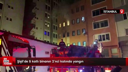 Şişli’de 5 katlı binanın 2'nci katında yangın