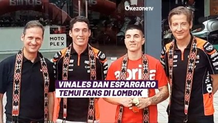 Jelang MotoGP Mandalika 2023, Maverick Vinales dan Aleix Espargaro Temui Fans di Lombok