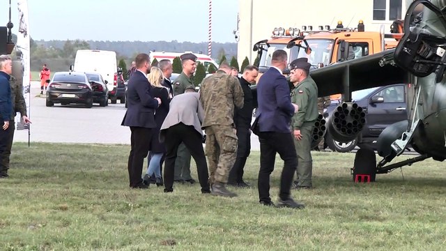 Prezydent Andrzej Duda w 56. Bazie Lotniczej w Inowrocławiu (lotnisko Latkowo)