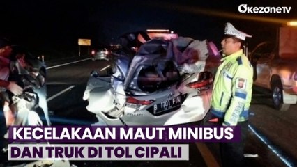 Video herunterladen: Minibus Tabrak Truk di Tol Cipali, 2 Orang Tewas, 2 Luka