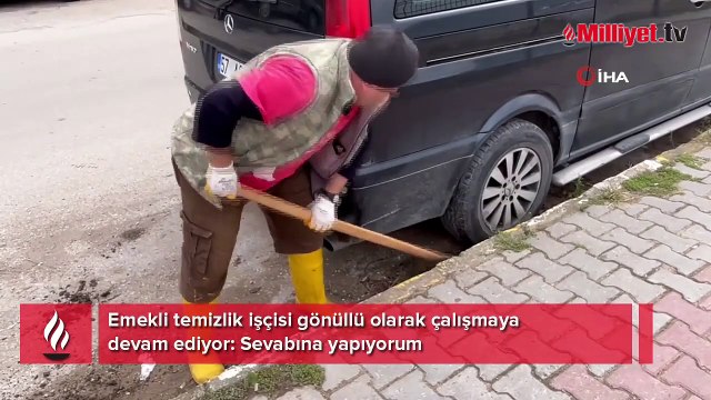 Gönüllü olarak mahalleyi temizliyor: Her şey para için değil