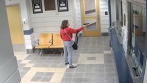 Woman fires gunshots inside Connecticut police station in newly-released CCTV footage