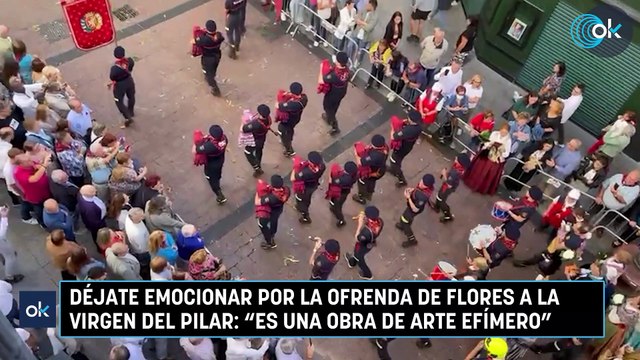 Déjate emocionar por la ofrenda de flores a la Virgen del Pilar: “Es una obra de arte efímero”