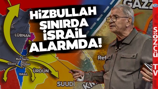 Hizbullah O Bölgede Bekliyor İsrail Ordusu Alarma Geçti! Haritada İran Detayını Gösterdi