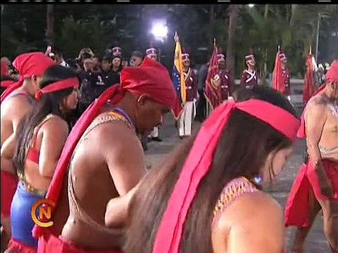Izada de la Bandera Nacional en Conmemoración del Día de la Resistencia Indígena