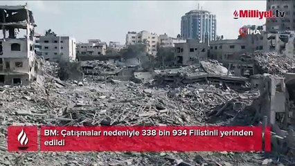 BM: Çatışmalar nedeniyle 338 bin 934 Filistinli yerinden edildi