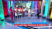 Estudiantes bolivianos brillaron en el Mundial de robótica en Egipto, ganaron el primer lugar 