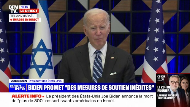 Joe Biden assure qu' il y aura des inspections pour s'assurer que l'aide ne renforce pas le Hamas mais va bien aux Palestiniens