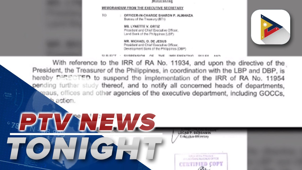 Lawmakers support PBBM's decision to suspend IRR of MIF Act of 2023