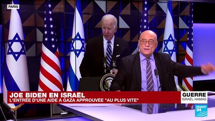 Aide à Gaza, solution à deux États...ce qu'il faut retenir du discours de Biden à Tel Aviv