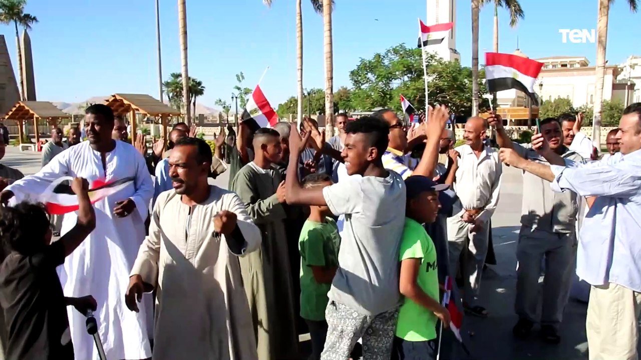 وقفة بمحافظة الأقصر لتأييد القضية الفلسطينية ودعم جهود السيد الرئيس لحل القضية وإدخال المساعدات