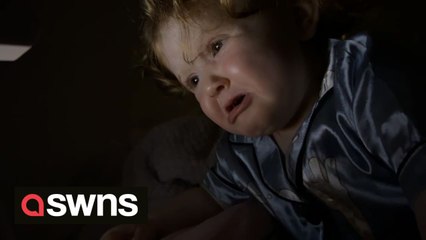 Adorable moment toddler sobs while watching Toy Story 2
