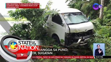 Van, bumangga sa puno; driver, sugatan | SONA