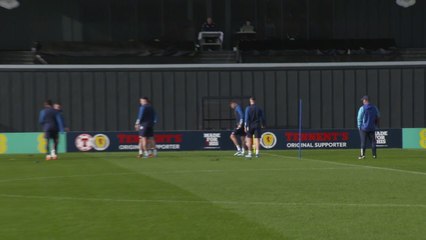 Group leaders Scotland training ahead of crunch Spain clash