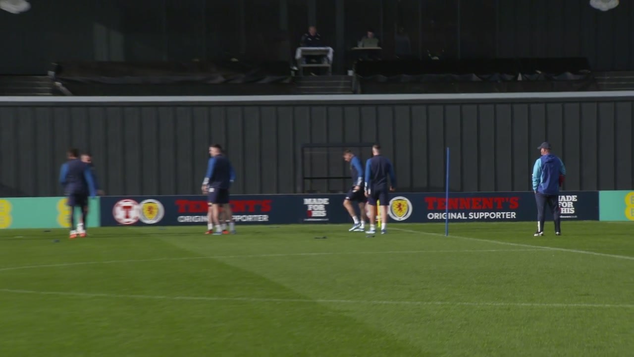 Group leaders Scotland training ahead of crunch Spain clash