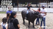 Dia das Crianças: meninos e meninas conhecem animais de fazenda na ExpoPará 2023