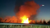 Lüleburgaz'da TEM Otoyolu Kenarında Yangın Çıktı