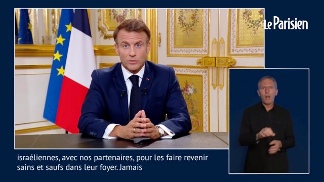 Attaques du Hamas : Emmanuel Macron appelle les Français à « rester unis »