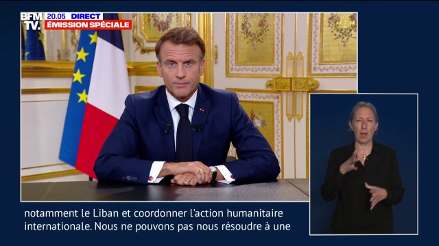 Emmanuel Macron: Les conditions d'une paix durable sont connues: des garanties pour la sécurité d'Israël et un État pour les Palestiniens