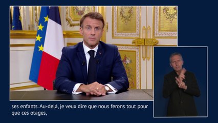 Emmanuel Macron : «La France met tout en œuvre pour les faire revenir sains et saufs dans leurs foyers»