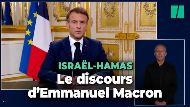 Le discours d’Emmanuel Macron aux Français, après les attaques du Hamas contre Israël et les représailles à Gaza
