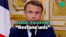 Face au conflit Hamas-Israël, Emmanuel Macron en appelle au « bouclier de l’unité » en France