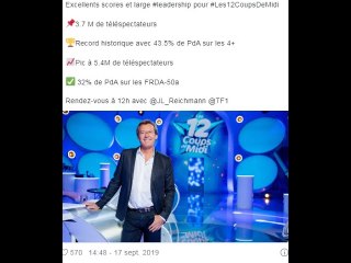 Il n'y aura pas d'émissions "Les 12 coups de midi" pendant trois jours