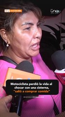 Motociclista perdió la vida al chocar con una cisterna