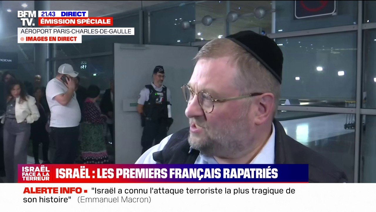"Après ce qu'il s'est passé, on ne peut pas ne pas être inquiets": Le témoignage d'un Français rapatrié d'Israël à son arrivée à l'aéroport de Roissy