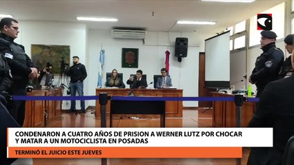Condenaron a cuatro años de prision a Werner Lutz por chocar y matar a un motociclista en Posadas