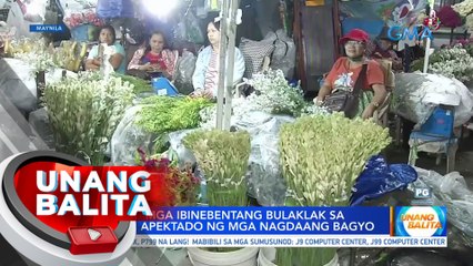 Supply ng mga ibinebentang bulaklak sa Dangwa, apektado ng mga nagdaang bagyo | UB