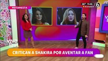 Shakira es criticada por aventar a un fan