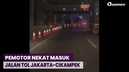 Download Video: Pemotor Tanpa Helm Nekat Masuk Jalan Tol Jakarta-Cikampek dengan Kecepatan Tinggi