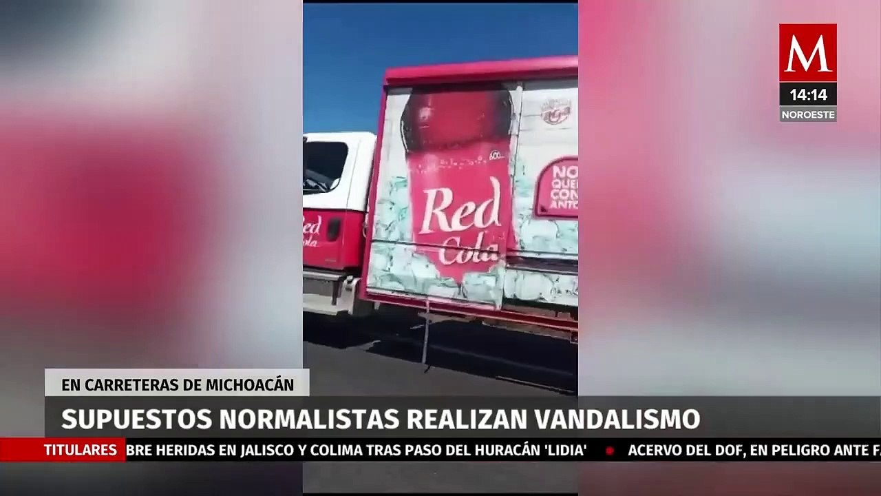 Actos vandálicos se llevan a cabo en Michoacán por presuntos estudiantes normalistas