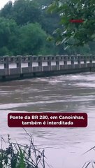 Ponte da BR 280, em Canoinhas, é interditada