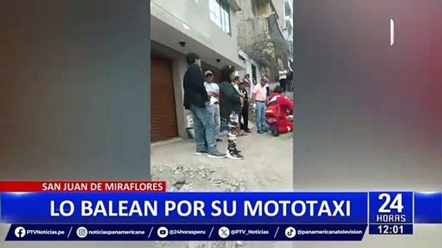 SJM: Mototaxista es baleado por resistirse al robo de su vehículo