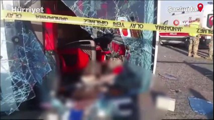 Şanlıurfa'da otomobille çarpışan otobüs devrildi: 1 ölü, 14 yaralı