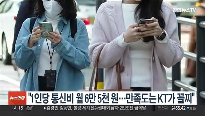 "1인당 통신비 월 6만5천원…만족도는 KT가 꼴찌"