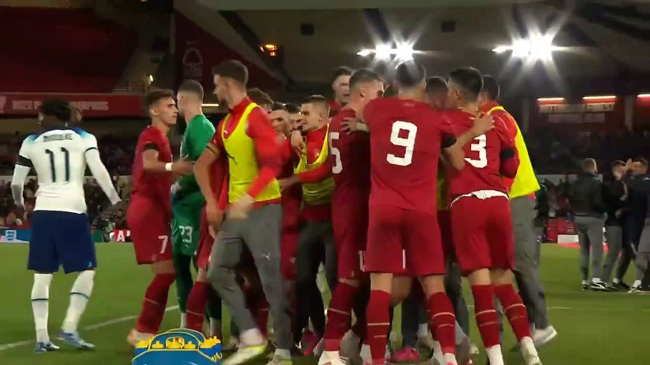 Serbia vs England 1 x 9 EURO Championship Qualifying Group - Highlights U21 12-10-2023